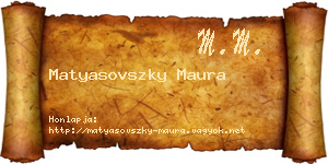 Matyasovszky Maura névjegykártya